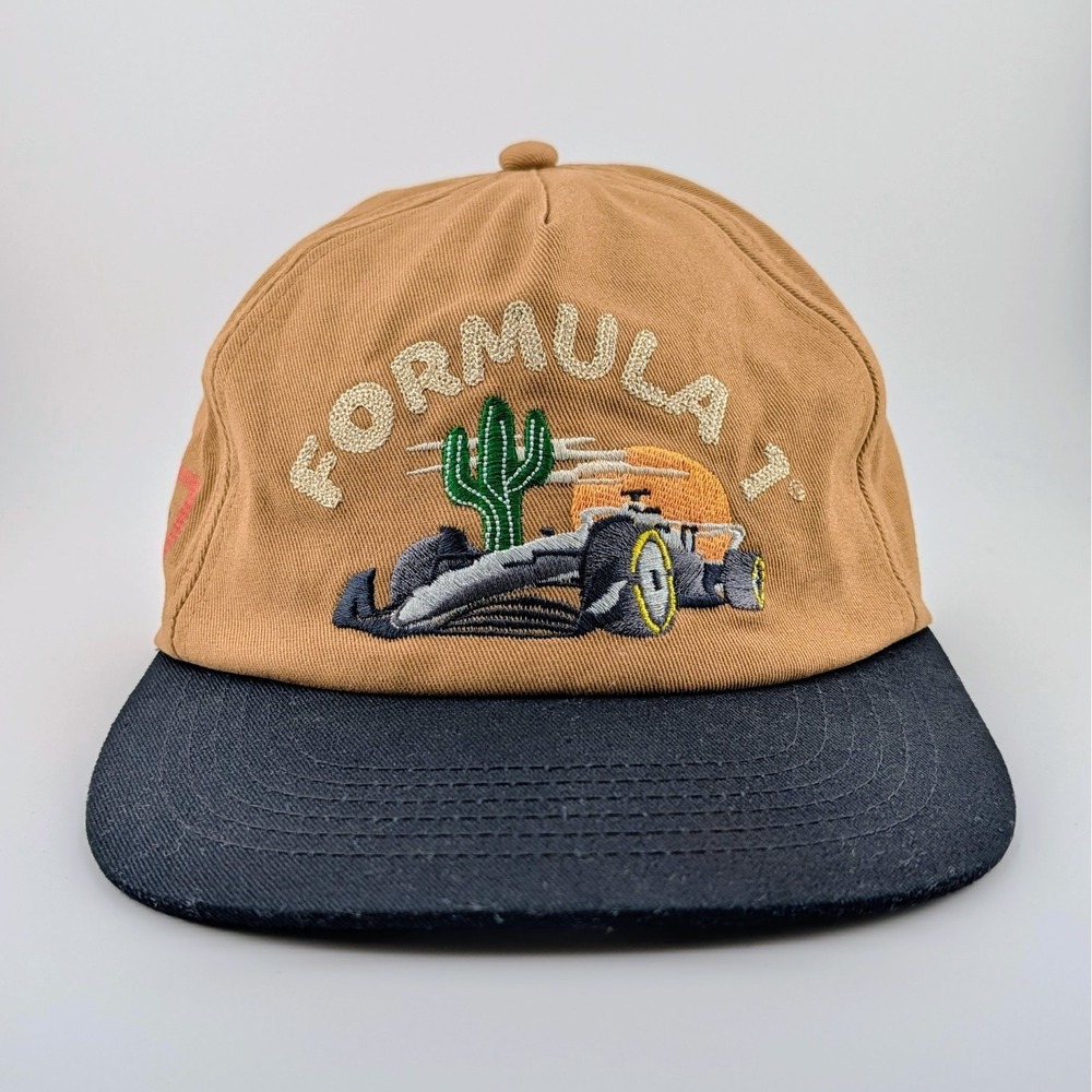 Formula 1 x PacSun Colorblock Austin Travis County Cactus Snapback Hat Brown